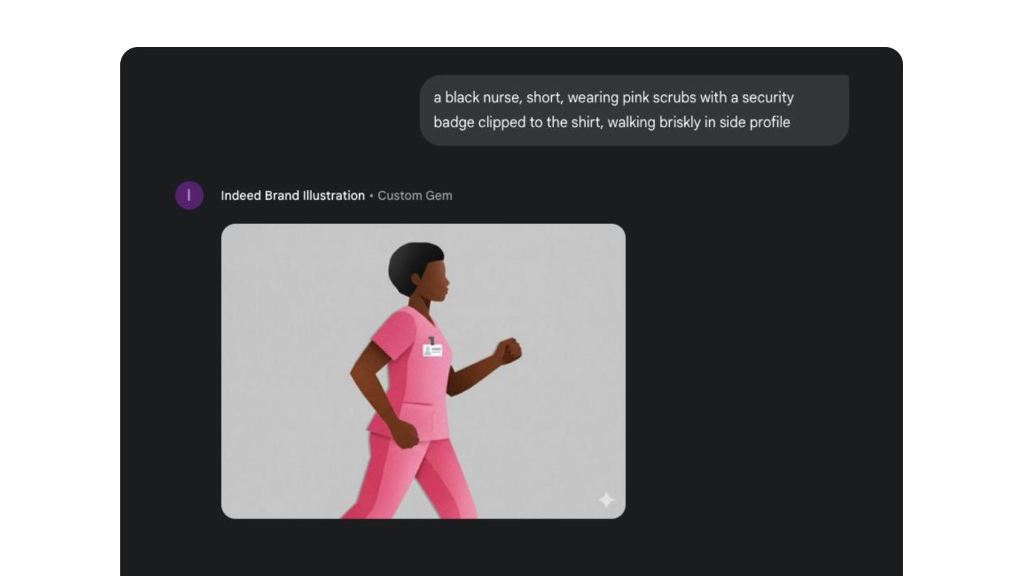 The Gemini interface for generating illustrations