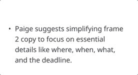 Interactive hover state showing Clarify and Pushback options