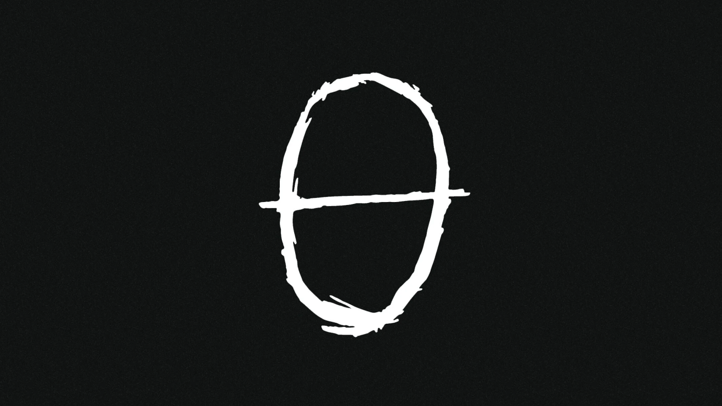 Godmode Records logo - a handdrawn theta symbol